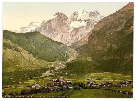 A picture of Kandersteg, Hotel Victoria and Blumlisalp, Bernese Oberland, Switzerland