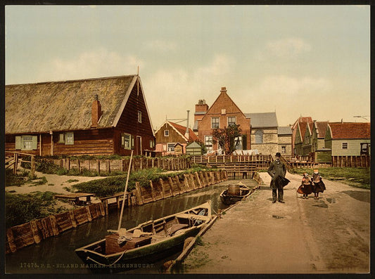 A picture of Kerkenbuurt, near the church, Marken Island, Holland