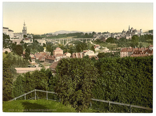 A picture of Kirchenfeld Bridge with Kirchenfeld, Berne, Switzerland