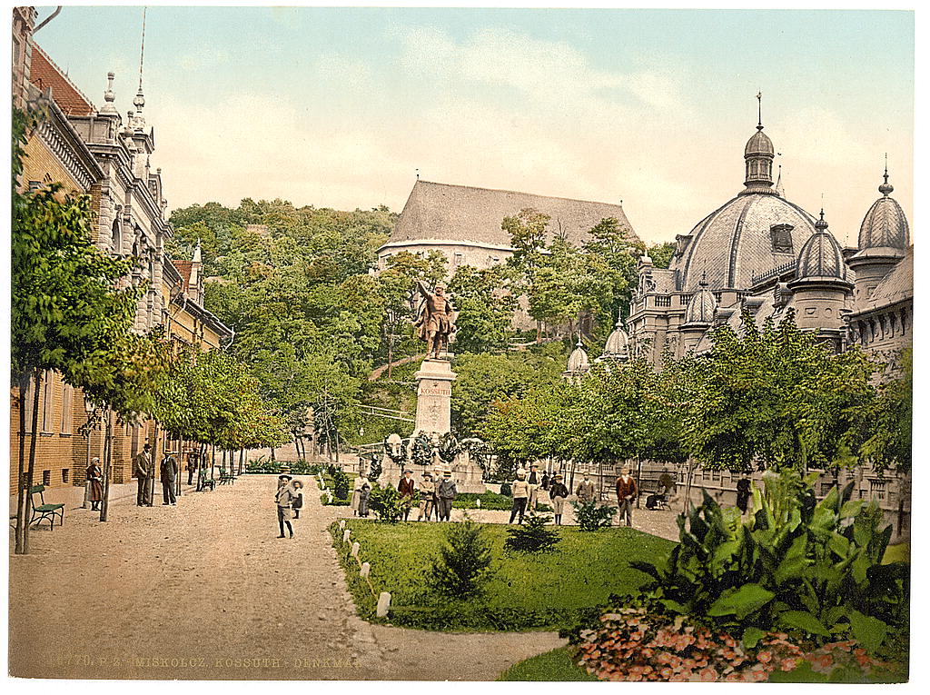 A picture of Kossuth Monument, Miskolez, Hungary, Austro-Hungary