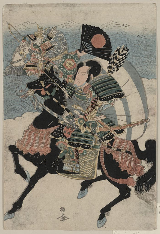 A picture of Kumagai Nnaozane to Taira no Atsumori