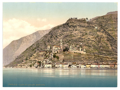 A picture of Lake of Lugano, Morcote, Tessin, Switzerland