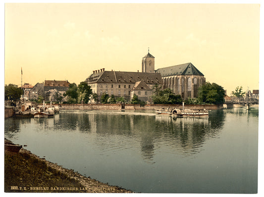 A picture of Landing place, Sand Church, Breslau, Silesia, Germany (i.e., Wrocław, Poland)
