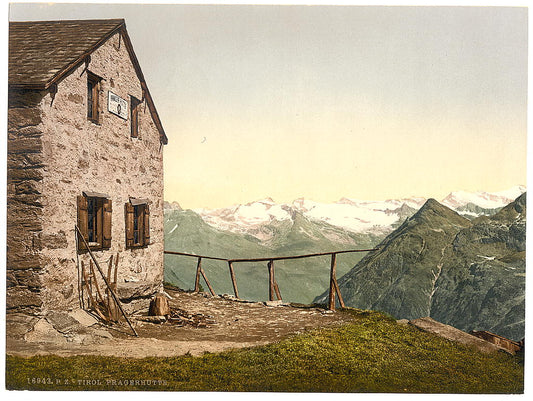 A picture of Laugkofigruppe (i.e., Langkafelgruppe), Pragerhutte, Tyrol, Austro-Hungary
