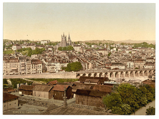 A picture of Lausanne, general view, Geneva Lake, Switzerland
