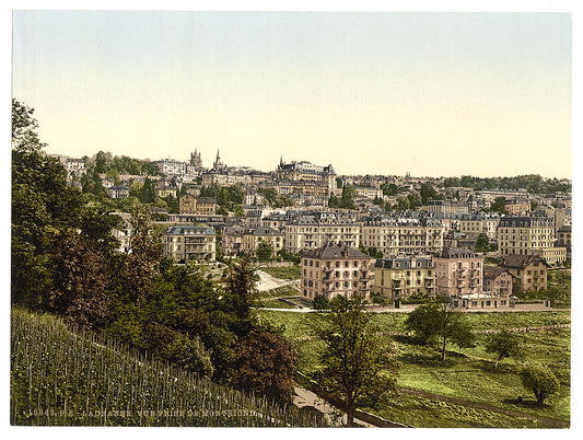 A picture of Lausanne, view of the Montriond, Geneva Lake, Switzerland