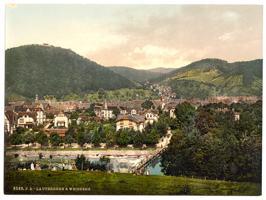 A picture of Lauterberg (i.e., Bad Lauterberg im Harz) and Weinberg, Hartz, Germany
