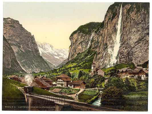A picture of Lauterbrunnen Valley, Staubbach and Jungfrau, Bernese Oberland, Switzerland