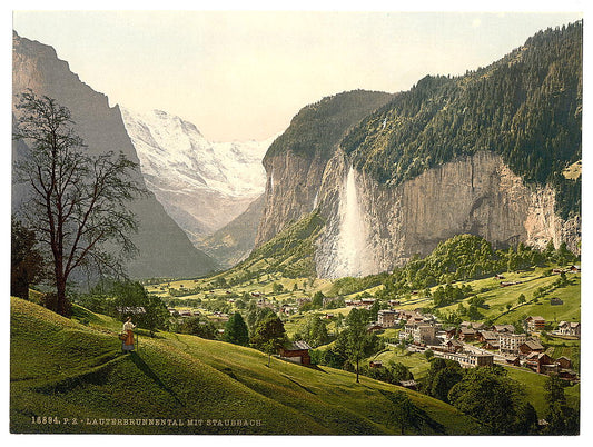 A picture of Lauterbrunnen Valley with Staubbach, Bernese Oberland, Switzerland