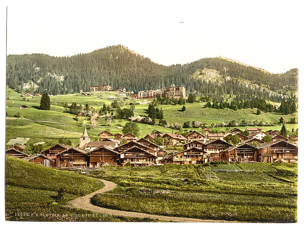 A picture of Leysin, general view of village and hotels, Vaud, Canton of, Switzerland