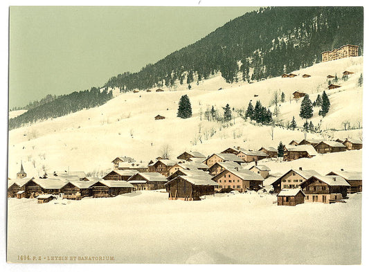 A picture of Leysin, the village and sanatorium in winter, Vaud, Canton of, Switzerland