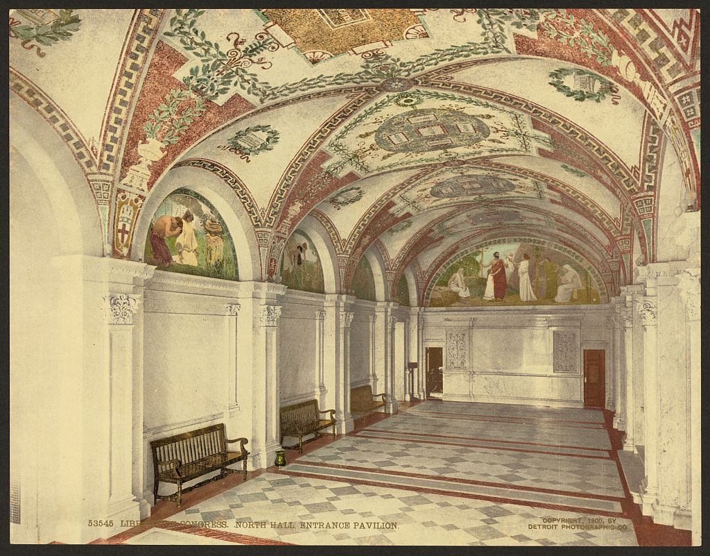 A picture of Library of Congress, north hall, entrance pavillion