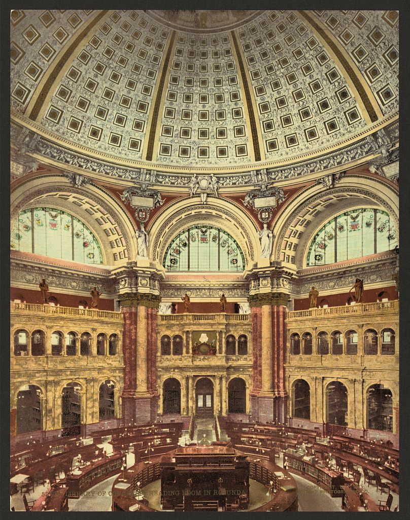 A picture of Library of Congress, Reading Room in rotunda