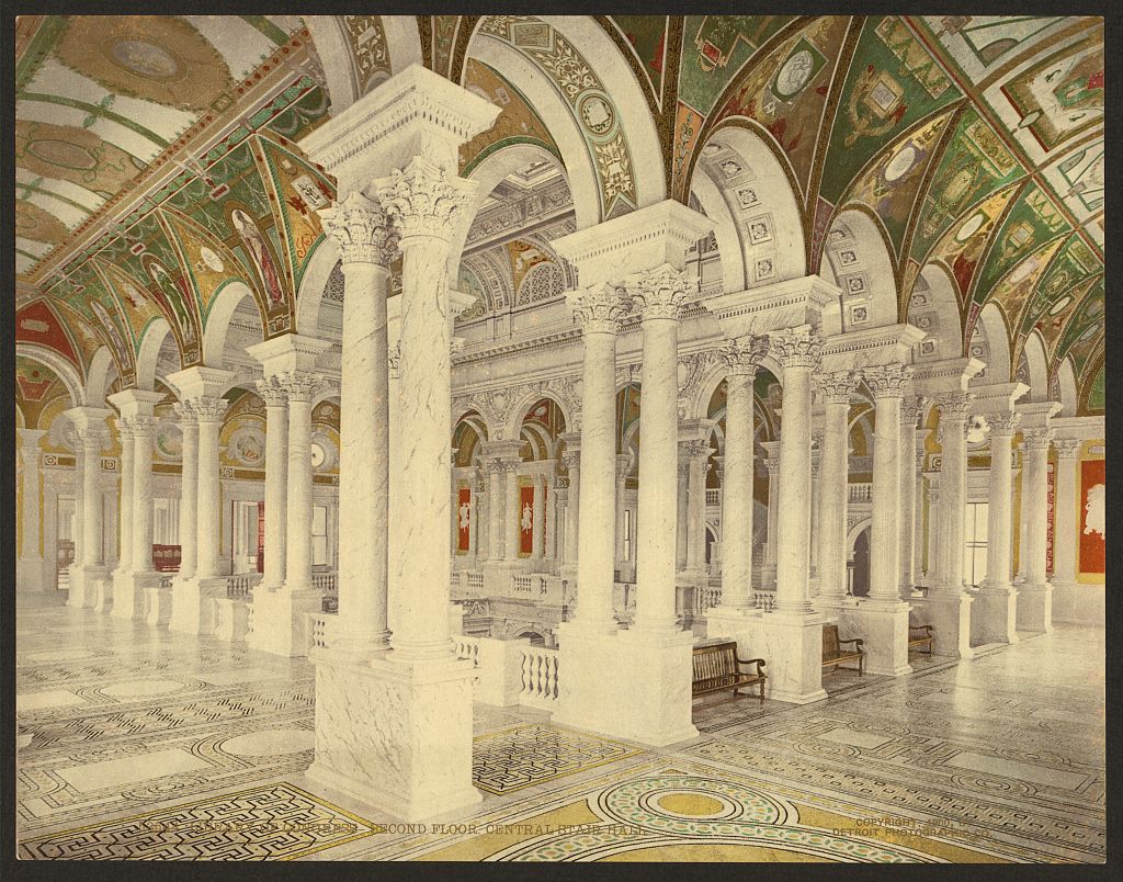 A picture of Library of Congress, second floor, central stair hall