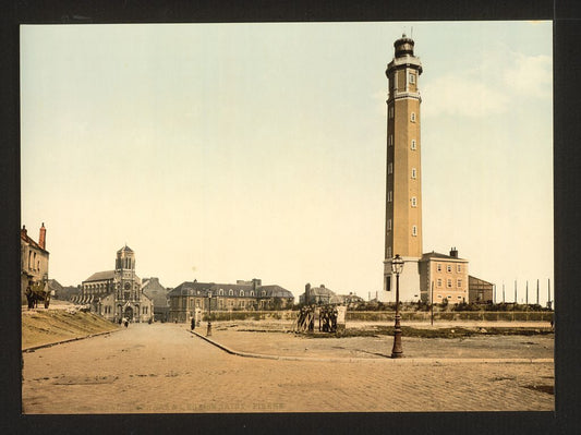 A picture of Lighthouse and St. Peter's church, Calais, France