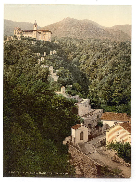 A picture of Locarno, Madonna del Sasso, and chapels, Tessin, Switzerland