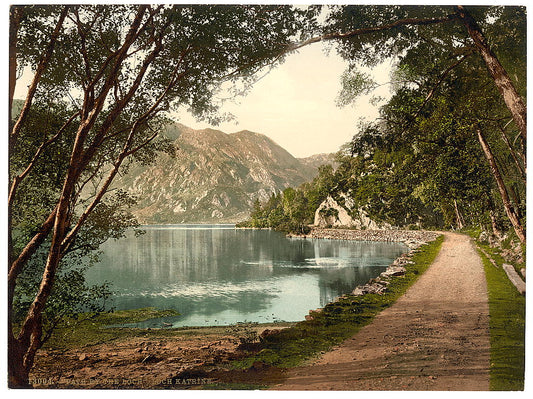 A picture of Loch Katrine path by the Loch, Trossachs, Scotland