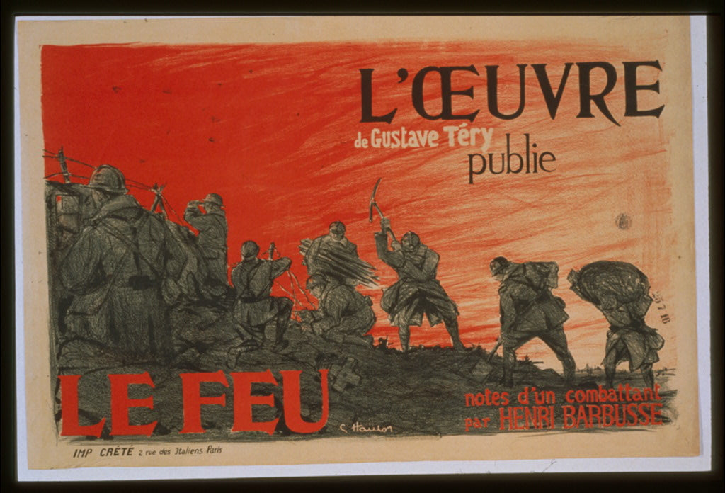 A picture of L'Oeuvre de Gustave Téry publie 'Le Feu' notes d'un combattant par Henri Barbusse