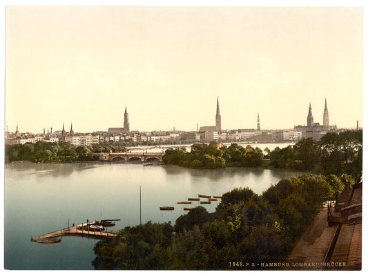 A picture of Lombard's Bridge, Hamburg, Germany