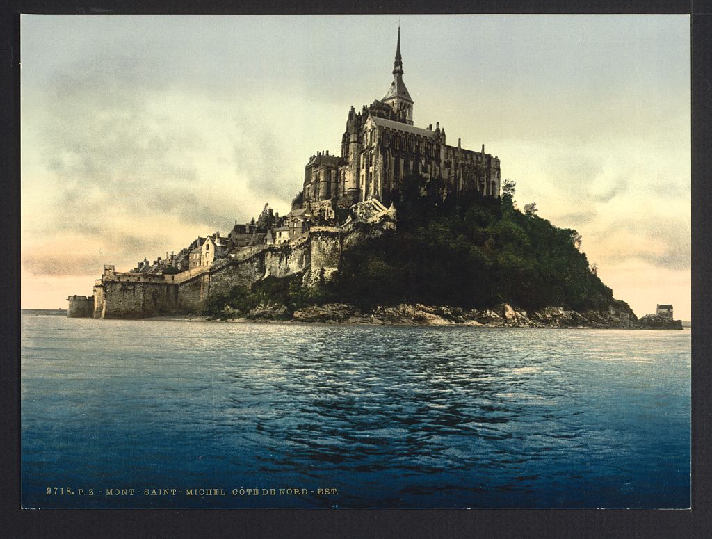 A picture of Looking northeast at high water, Mont St. Michel, France