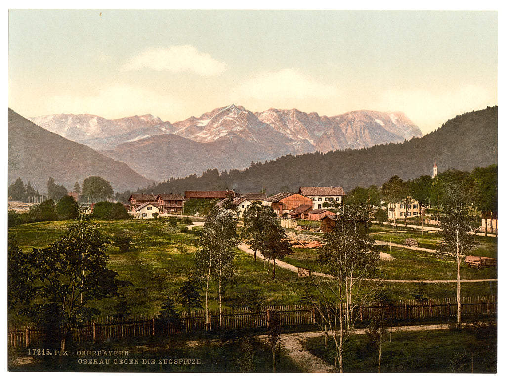 A picture of Looking towards the Zugspitze, Oberau, Upper Bavaria, Germany