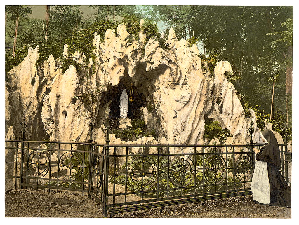 A picture of Lourdes Grotto, near the nunnery of Ingenbohl, Lake Lucerne, Switzerland