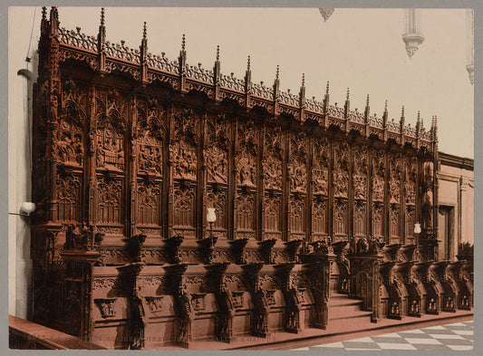 A picture of Louvain. L'Eglise St. Gertrude. Les Stalles à Gauche