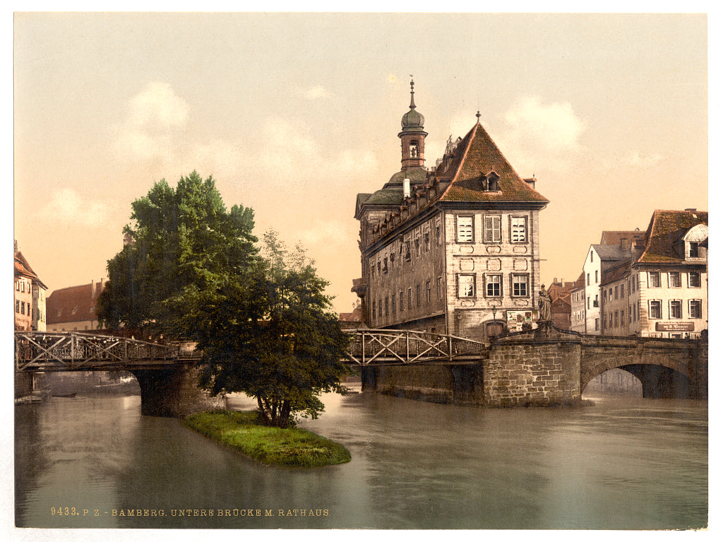 A picture of Lower bridge and rathhaus, Bamberg, Bavaria, Germany