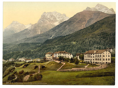 A picture of Lower Engadine, Vulpera with Mountains, Grisons, Switzerland