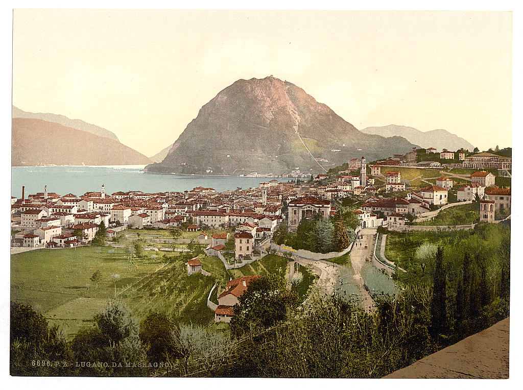 A picture of Lugano, from Massagno, Tessin, Switzerland