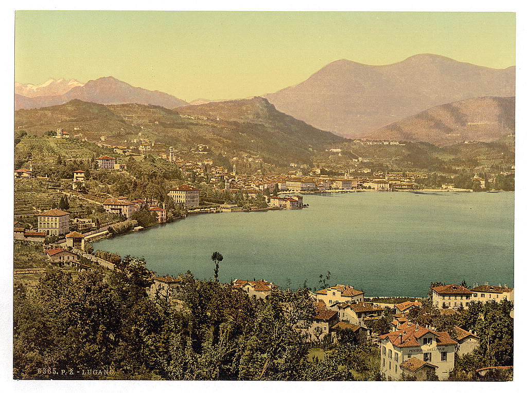 A picture of Lugano, from San Salvatore, Tessin, Switzerland