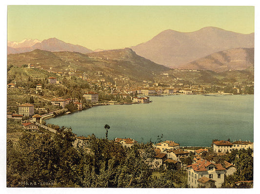 A picture of Lugano, from San Salvatore, Tessin, Switzerland