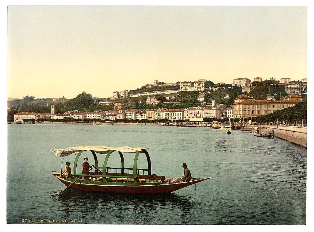 A picture of Lugano, the quay, Tessin, Switzerland