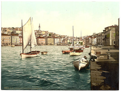 A picture of Lussin-Piccolo (i.e, Lussinpiccolo), from the west, Istria, Austro-Hungary