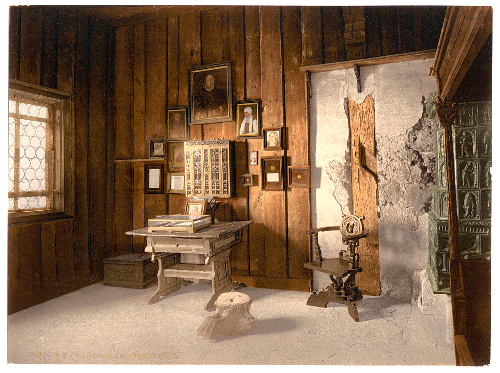 A picture of Luther's study, Wartburg, Thuringia, Germany
