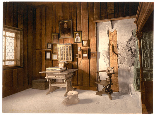 A picture of Luther's study, Wartburg, Thuringia, Germany