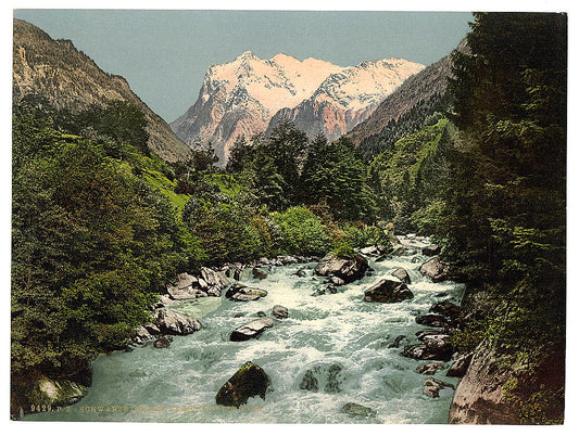 A picture of Lutschinen and Wetterhorn, Bernese Oberland, Switzerland