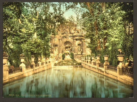 A picture of Luxembourg Gardens, the Medici fountains, Paris, France