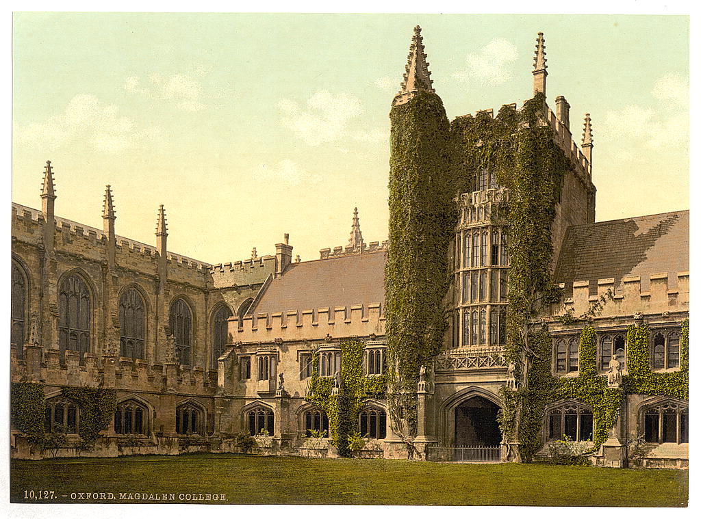 A picture of Magdalen College, Founder's Tower and Cloisters, Oxford, England