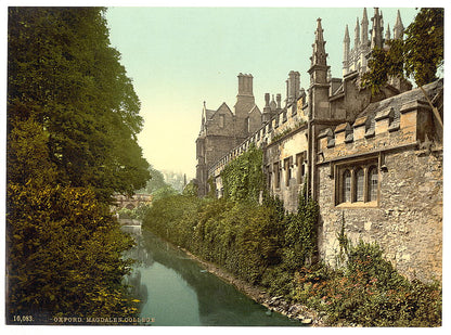 A picture of Magdalen College, from the river, Oxford, England