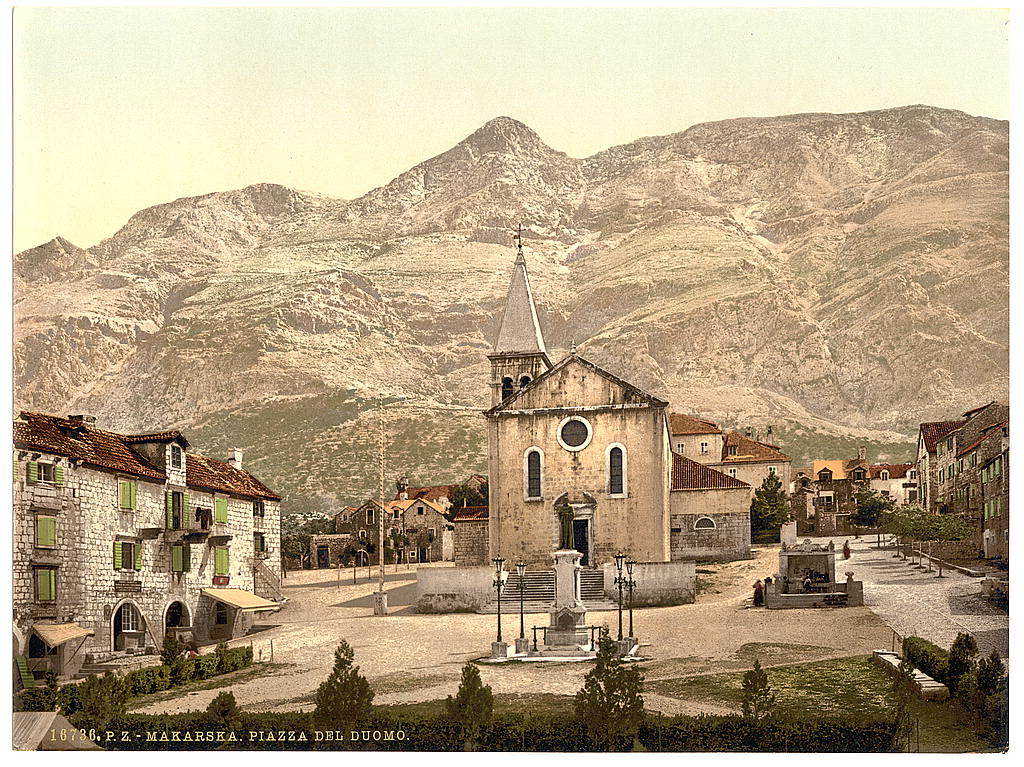 A picture of Makarska, Cathedral Square, Dalmatia, Austro-Hungary