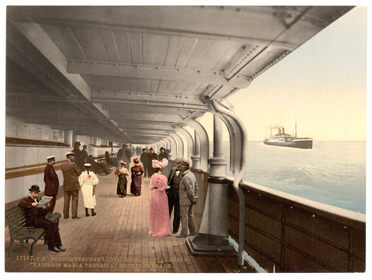 A picture of "Maria Theresia," Promenade Deck, North German Lloyd, Royal Mail Steamers