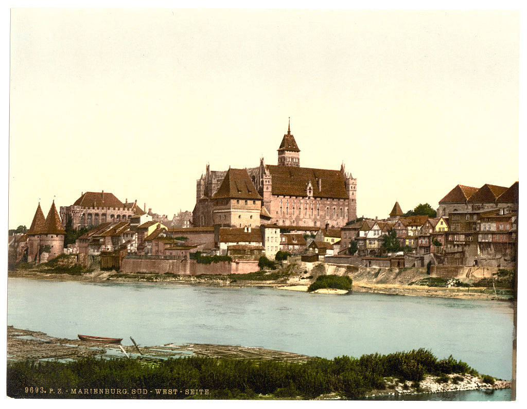 A picture of Marienburg, southwest side, Prussia, Germany (i.e., Malbork, Poland)