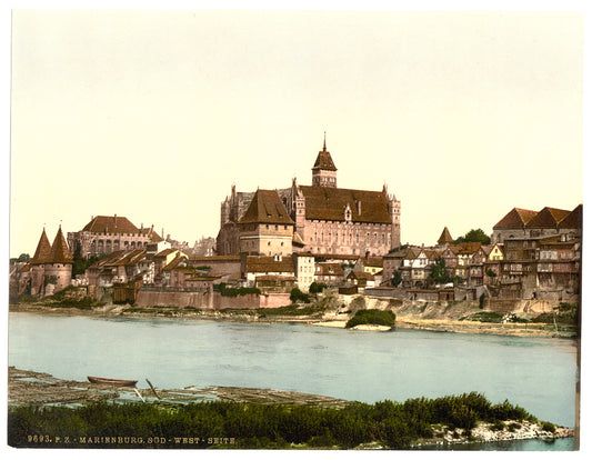 A picture of Marienburg, southwest side, Prussia, Germany (i.e., Malbork, Poland)