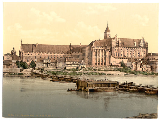 A picture of Marienburg, west side, Prussia, Germany (i.e., Malbork, Poland)