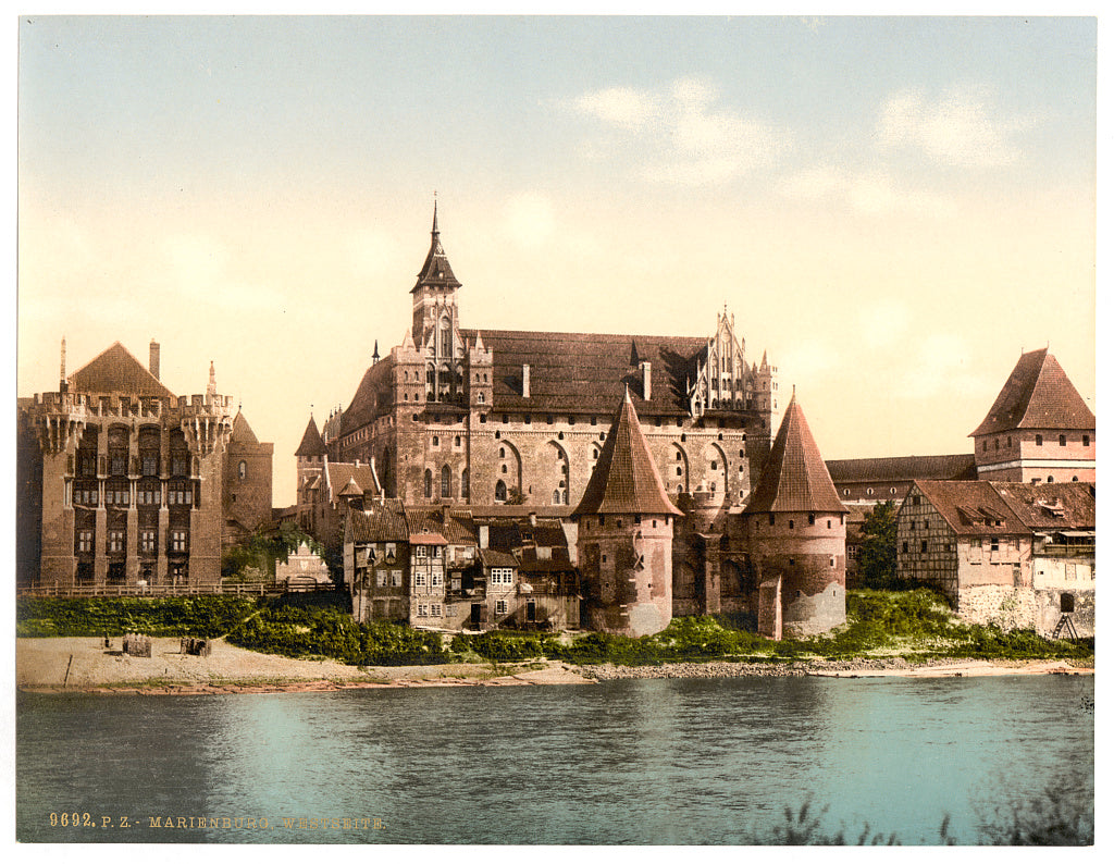 A picture of Marienburg, west side, Prussia, Germany (i.e., Malbork, Poland)