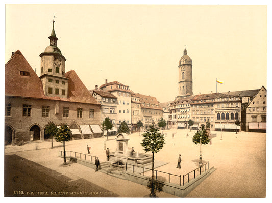 A picture of Market place and Bismarck's Fountain, Jena, Thuringia, Germany