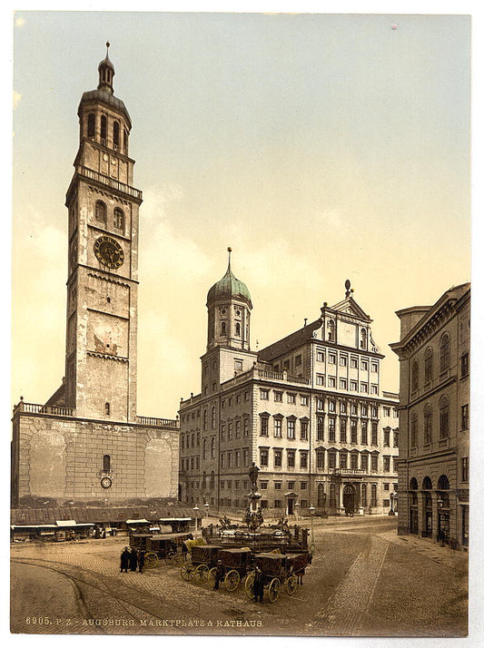 A picture of Market place, Augsburg, Bavaria, Germany