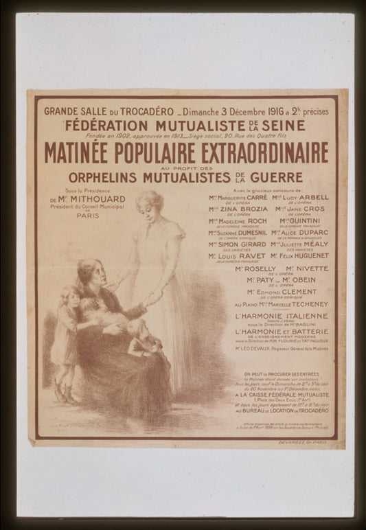 A picture of Matinée Populaire Extraordinaire au profit des Orphelins Mutualistes de la Guerre