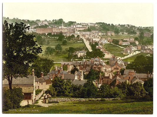 A picture of Matlock Bank showing hydropathic, Derbyshire, England